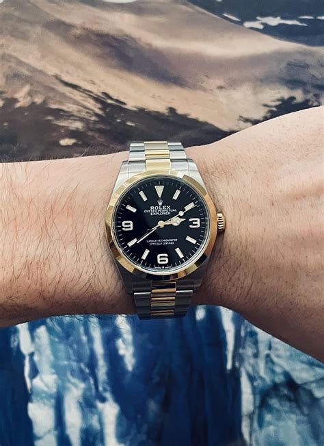 rolex explorer two-tone|rolex explorer 36mm two tone.